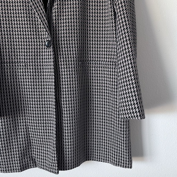 Sanctuary Carly Coat Longline Blazer Jacket Saddle Houndstooth Oversized Size L - Picture 5 of 13